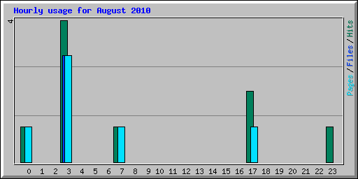 Hourly usage for August 2010